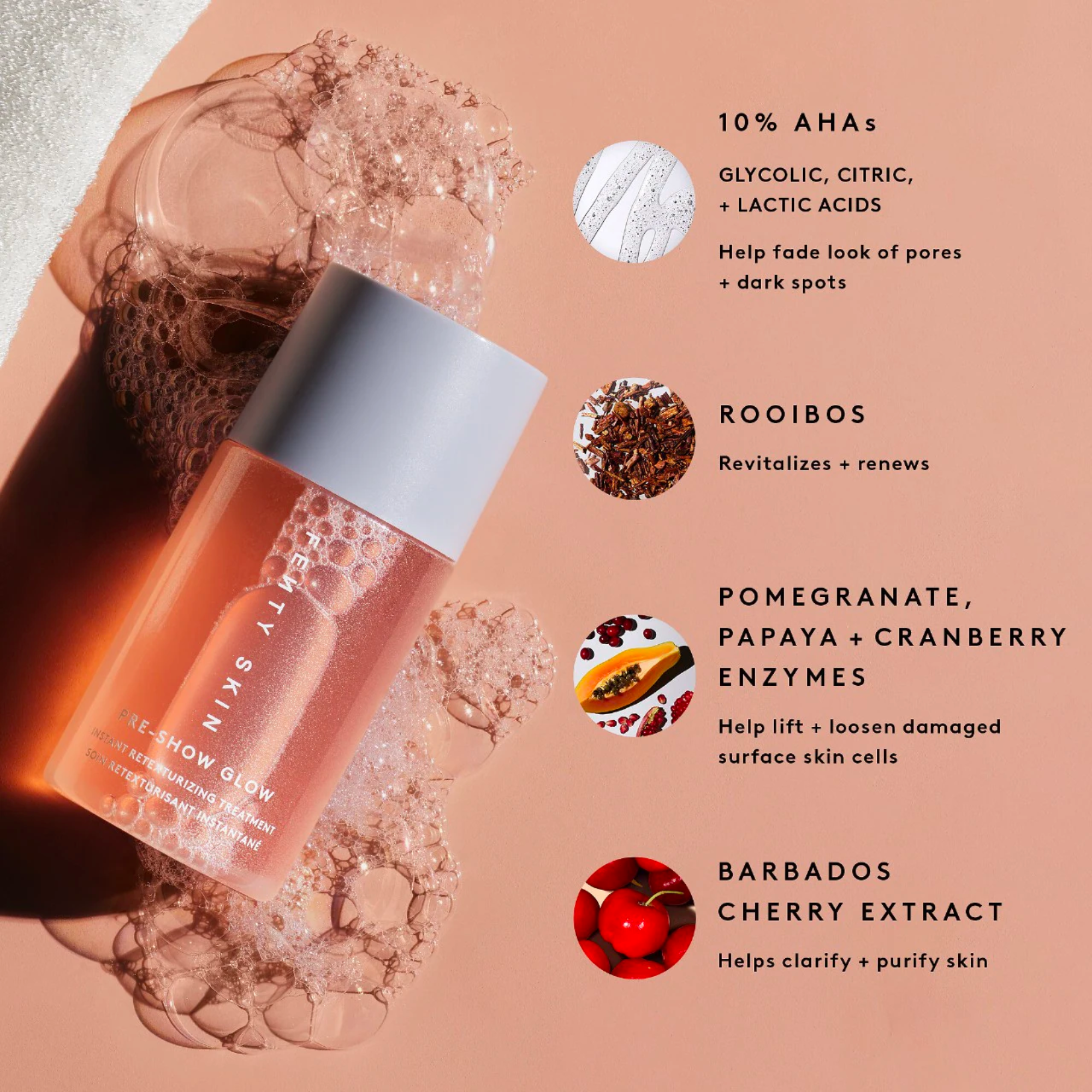 10% AHA Treatment Pre-Show Glow Refillable Instant Retexturizing