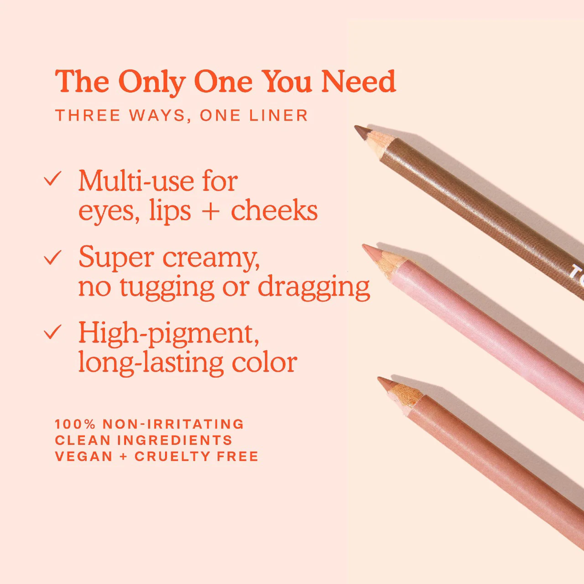 OneLiner Lip Liner + Eyeliner + Cheek Pencil