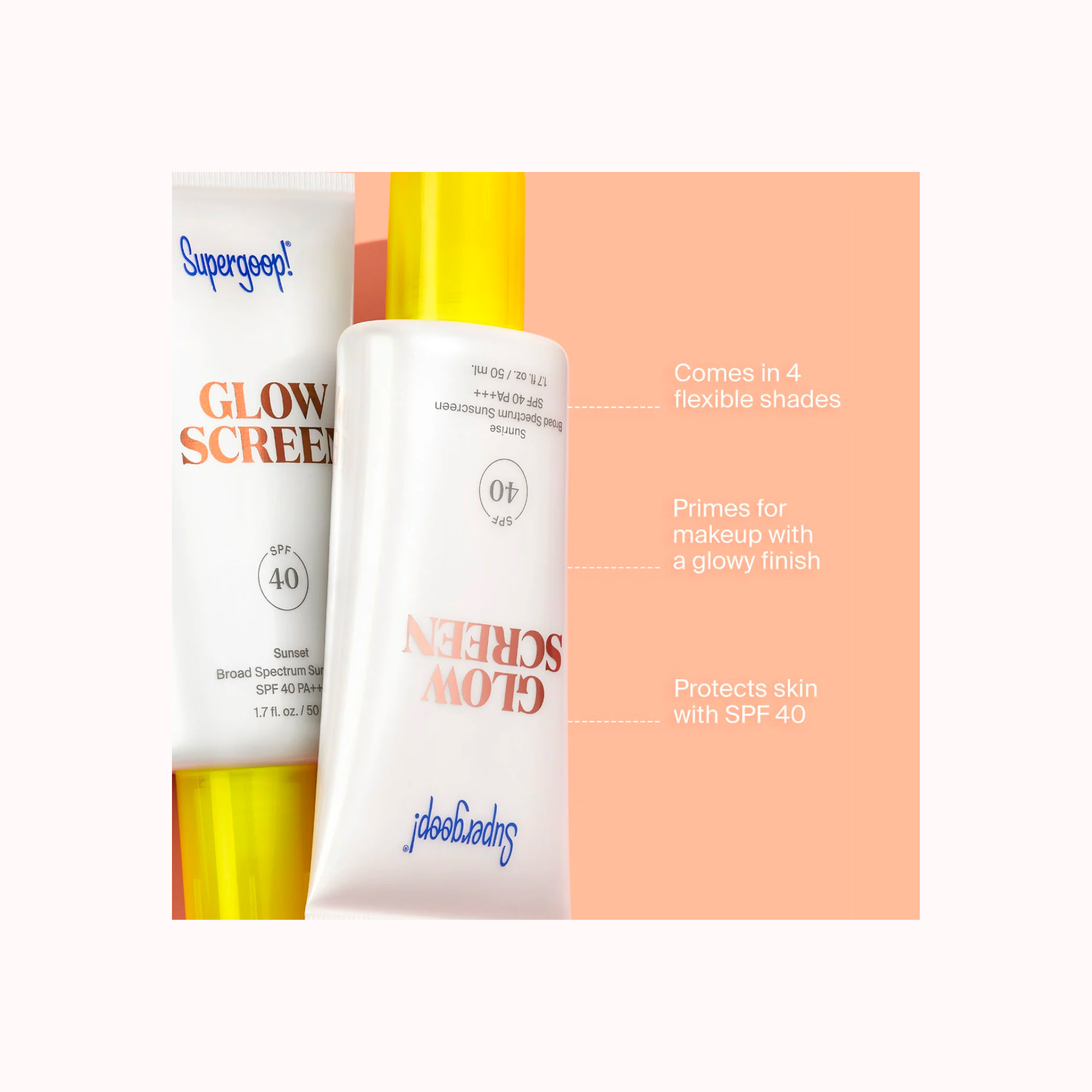 GLOWSCREEN SPF 40 Protector solar con ácido hialurónico + niacinamida