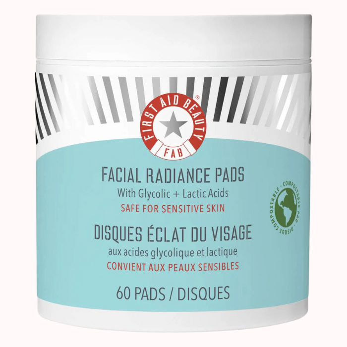 Facial Radiance Pads With Glycolic + Lactic Acids First Aid Beauty