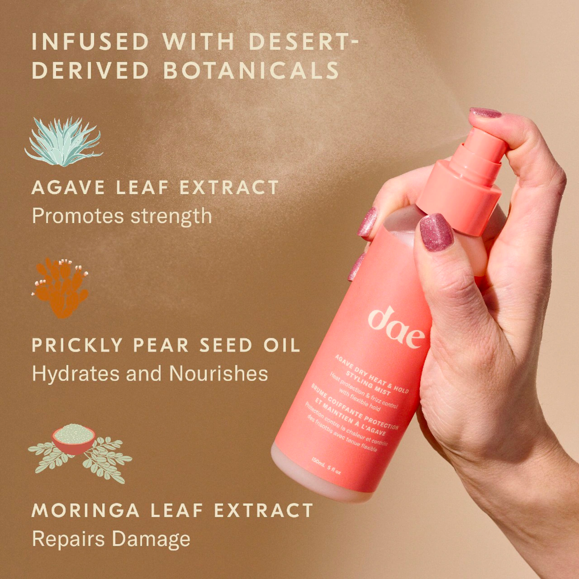 Agave Dry Heat Protection & Hold Styling Mist
