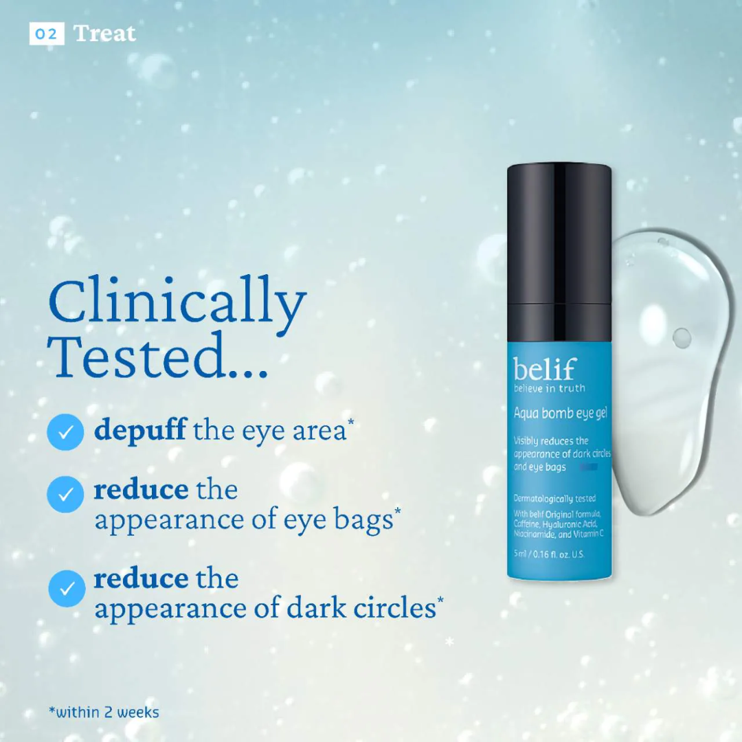 Aqua Bomb Depuffing Eye Gel With Caffeine + Hyaluronic Acid