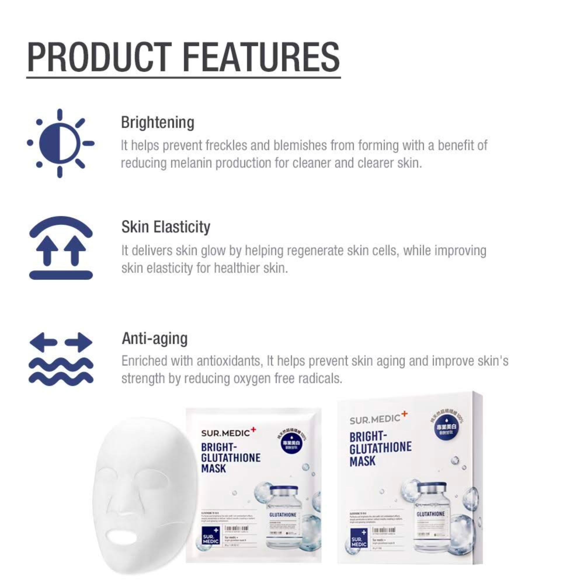 SUR.MEDIC+ BRIGHT GLUTATHIONE MASK