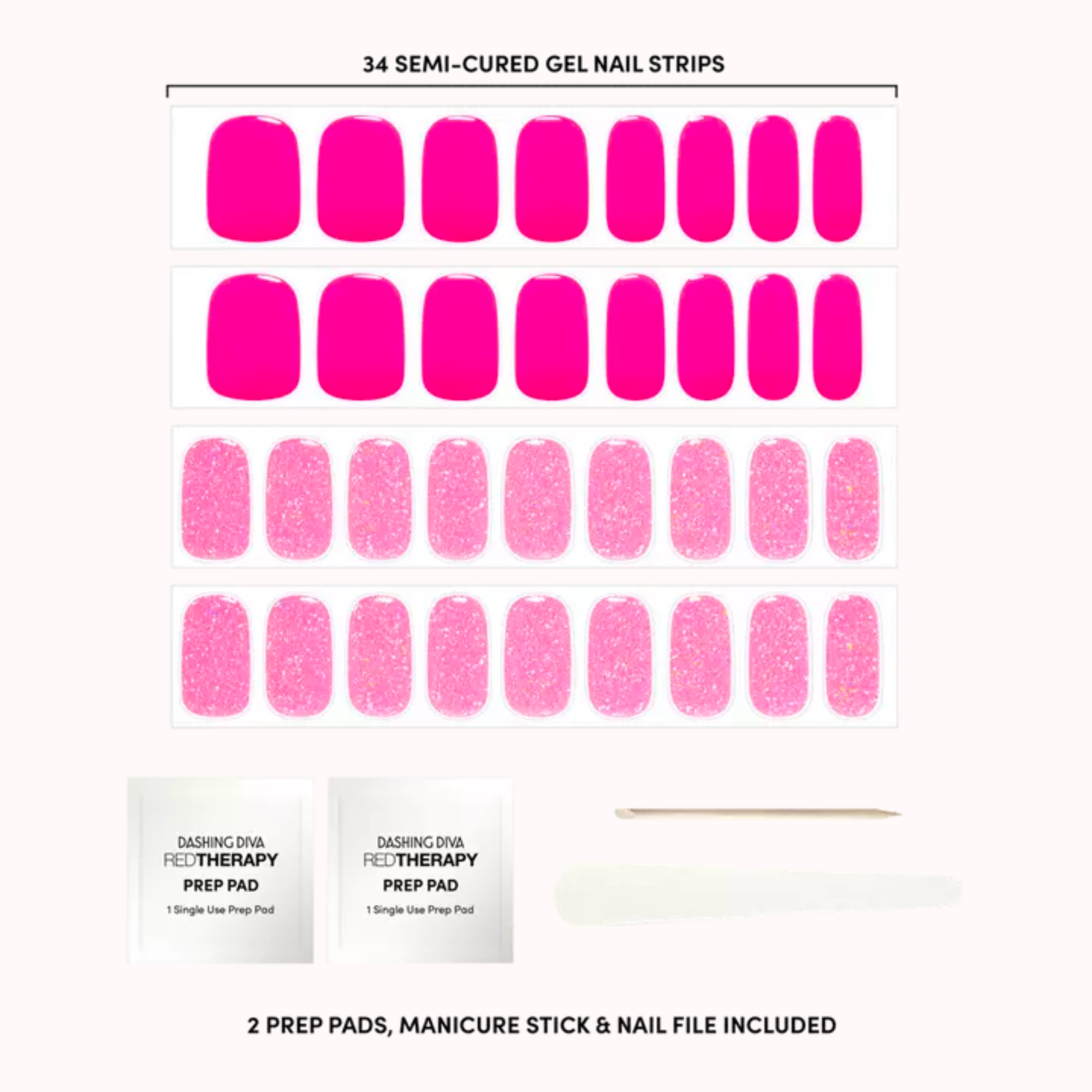 Juicy Grape GLAZE Semi-Cured Gel Art 34 tiras de gel para Uñas