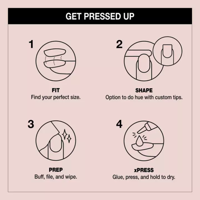 xPRESS/On French Press On Nails