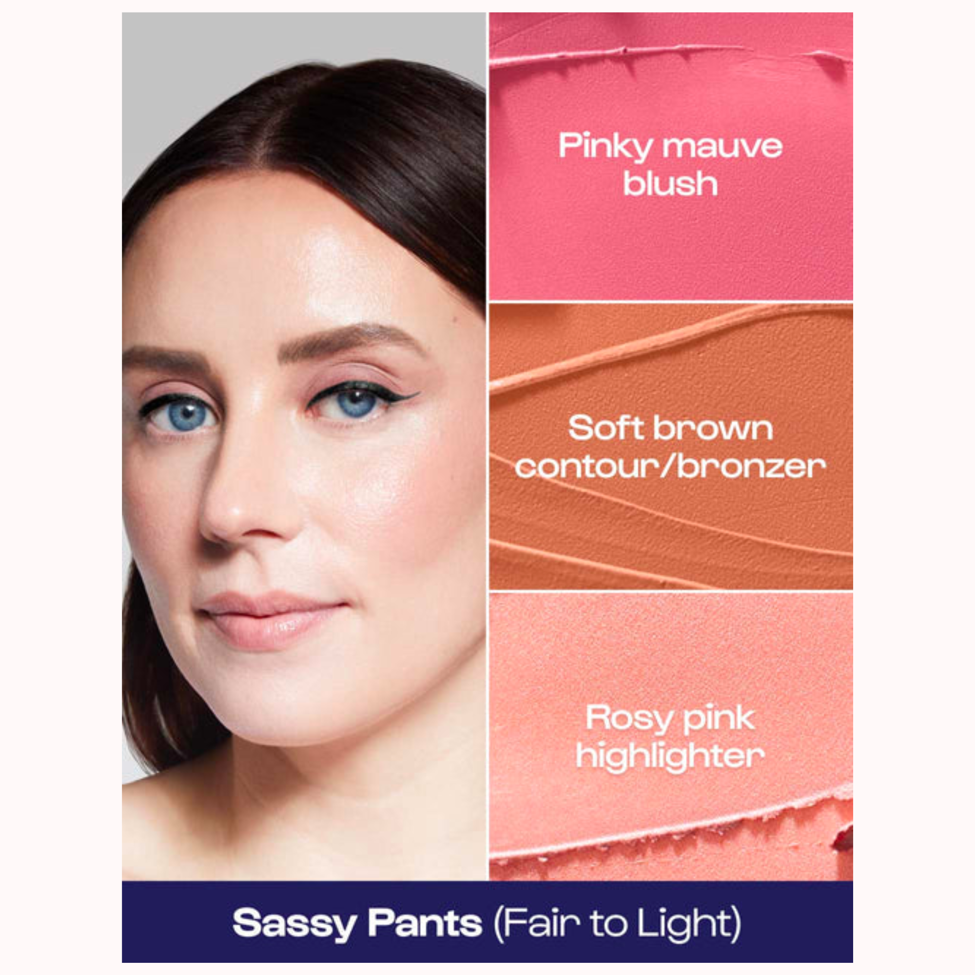 Stack the Odds Blush, Bronzer & Highlighter Trio SIN CAJA NUEVO