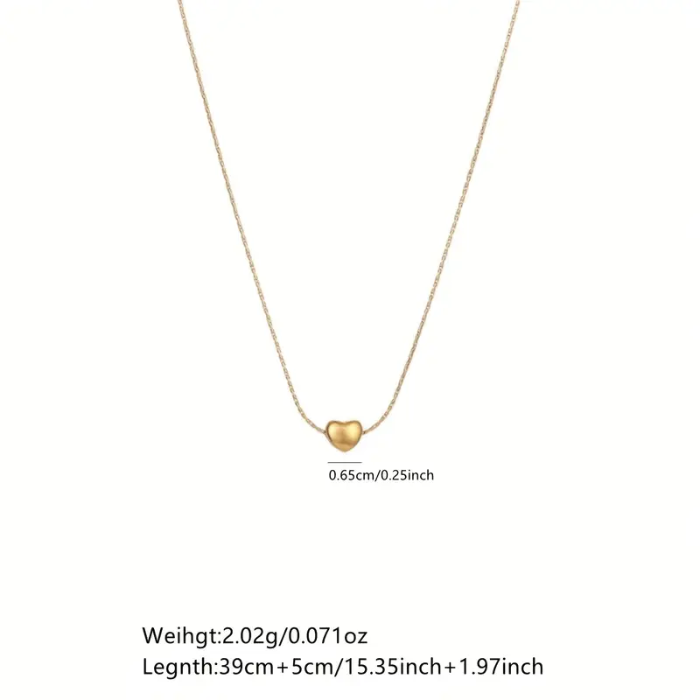 Collar de corazón Chapado en oro de 18 quilates