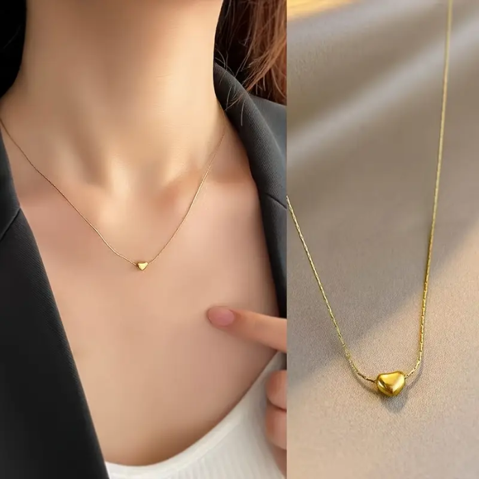 Collar de corazón Chapado en oro de 18 quilates