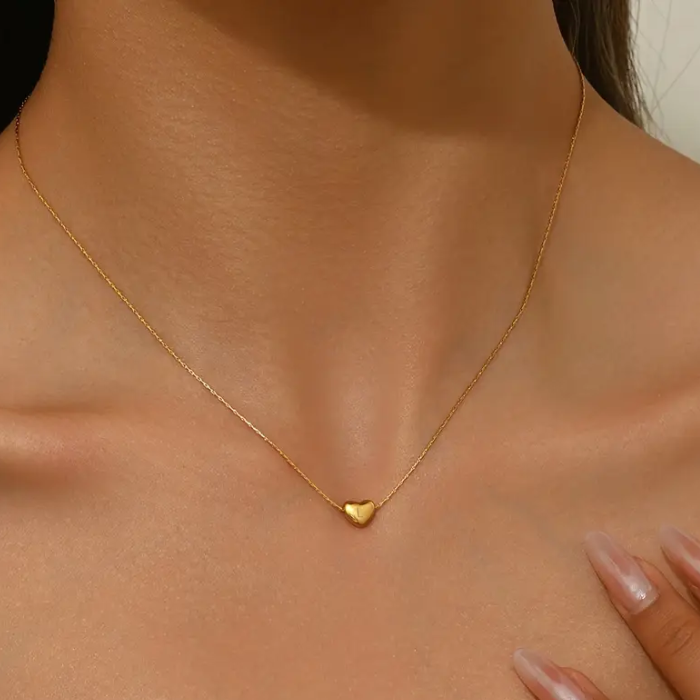 Collar de corazón Chapado en oro de 18 quilates