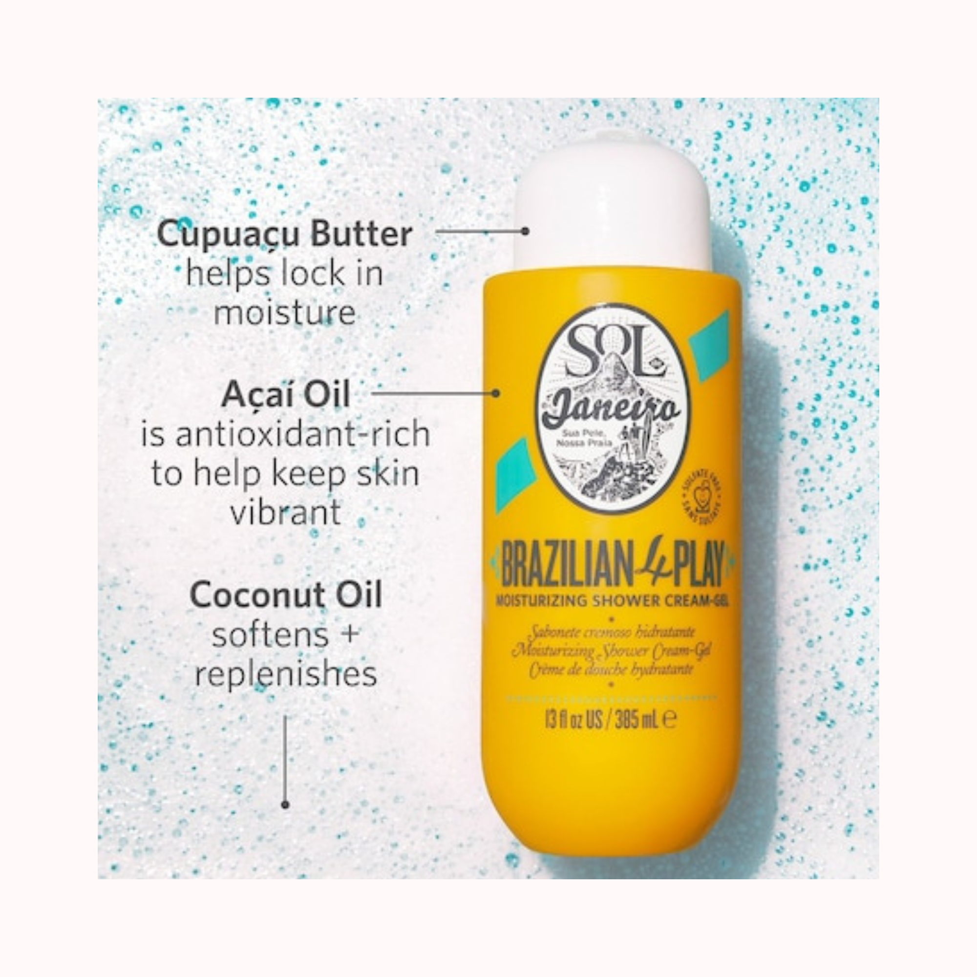 Brazilian 4 Play Moisturizing Shower Cream-Gel