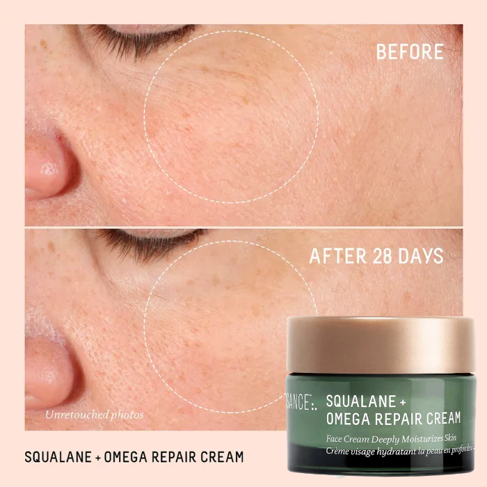 Biossance Squalane + Omega Repair Deep Hydration Moisturizer with Ceramides and Hyaluronic Acid