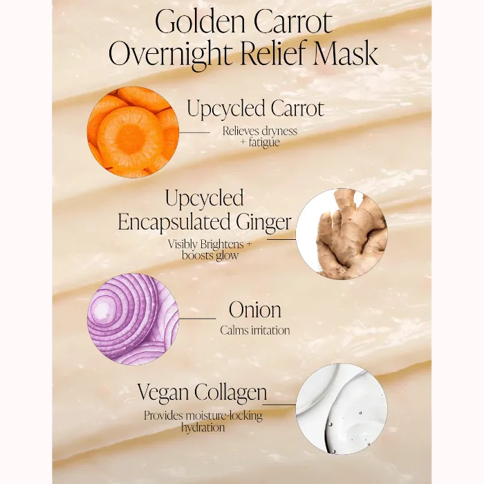 Byroe Golden Carrot Overnight Relief Mask -mascarilla De Alivio Nocturno Con Zanahoria Dorada De Byroe