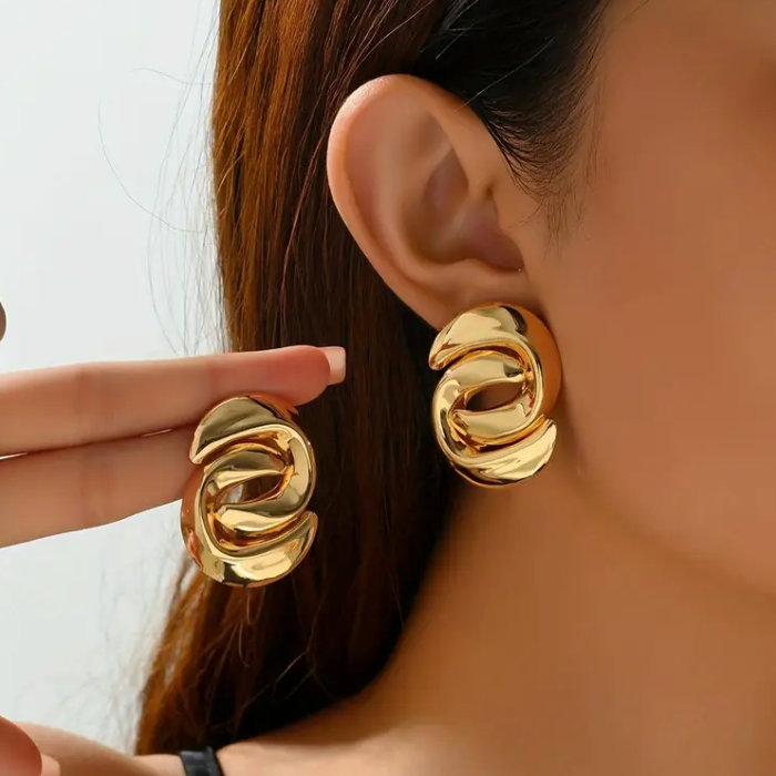 Aretes S Chapado En Oro De 14 Quilates