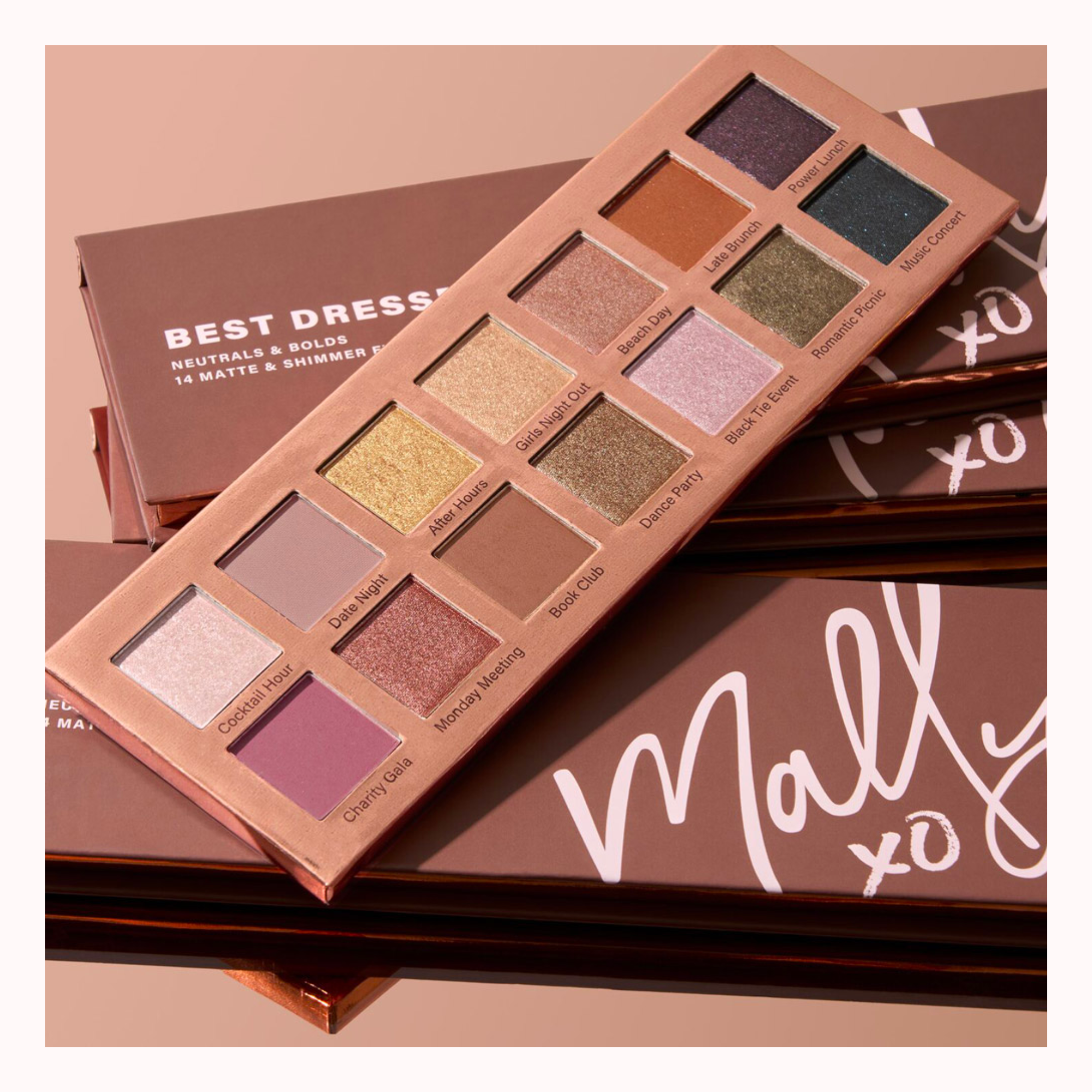 Mally Best Dressed Lids Neutrals & Bolds 14 sombras de ojos mate y brillantes