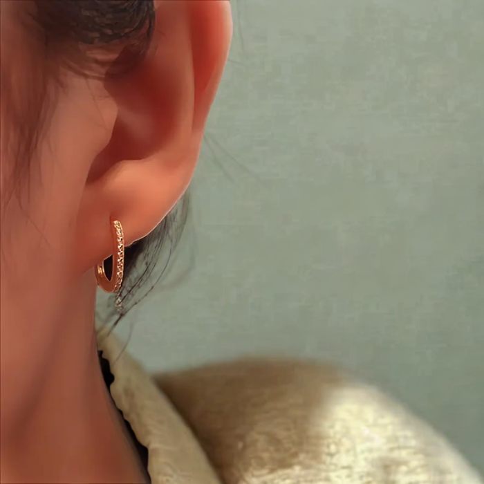 Aretes Roma De Plata 925 Chapado En Oro De 18 Quilates