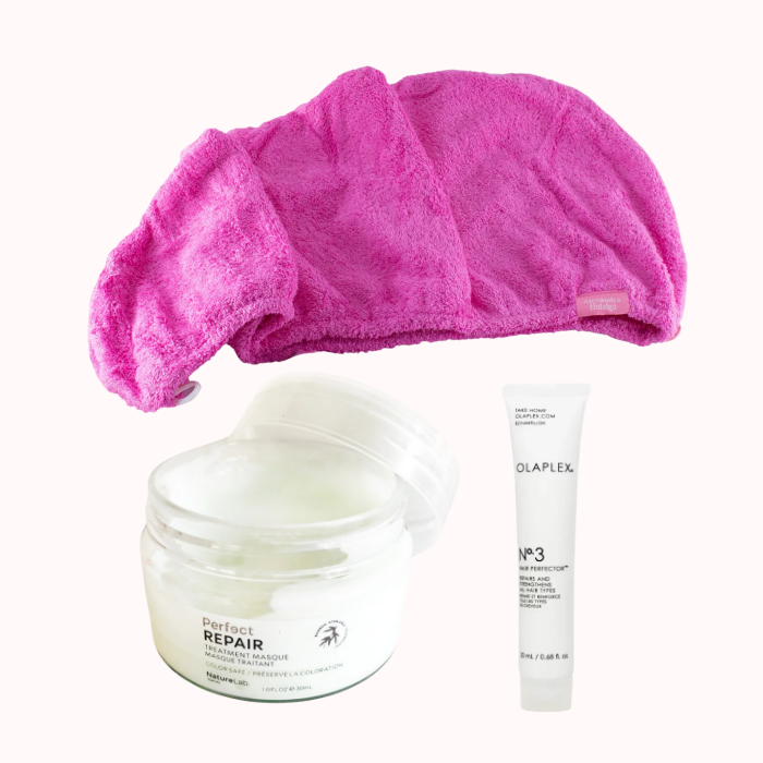 Set Cabello Sano Olaplex - Naturelab. Tokyo + Toalla Para El Cabello