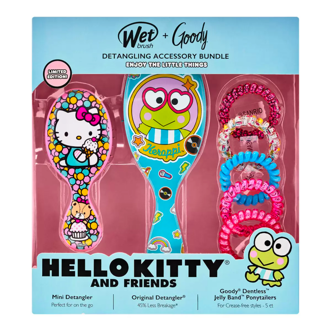 Keroppi Wet Brush Detangling Accessory Bundle