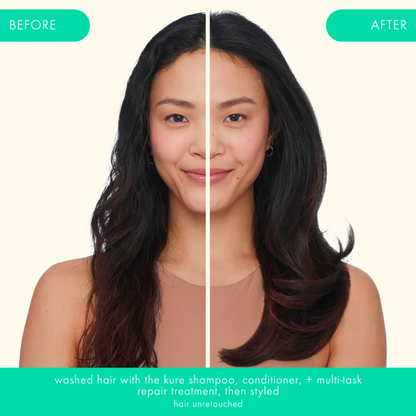 Kit Reparador de cabello + Acondicionador sin enjuague + Toalla para el Cabello Amika