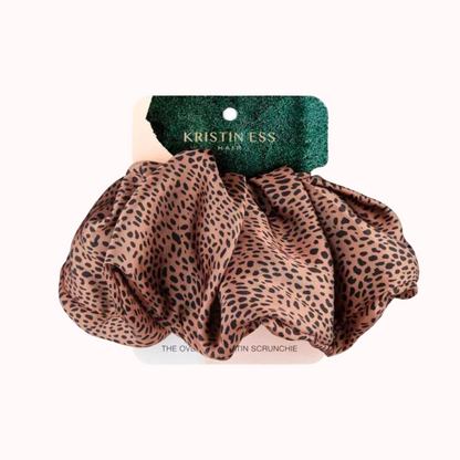 The Oversized Satin Scrunchie Cheetah