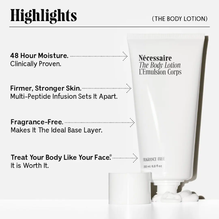 The Body Lotion - Firming Moisturizer With 5 Peptides and 2.5% Niacinamide  30mL