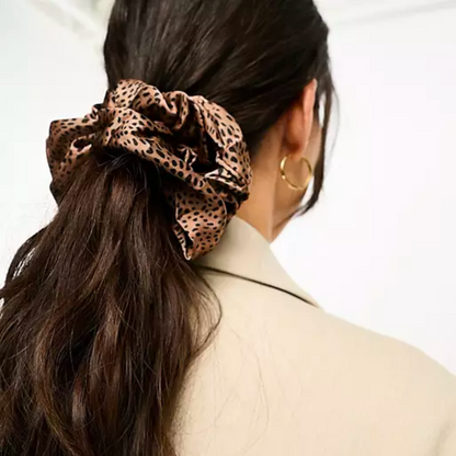 The Oversized Satin Scrunchie Cheetah