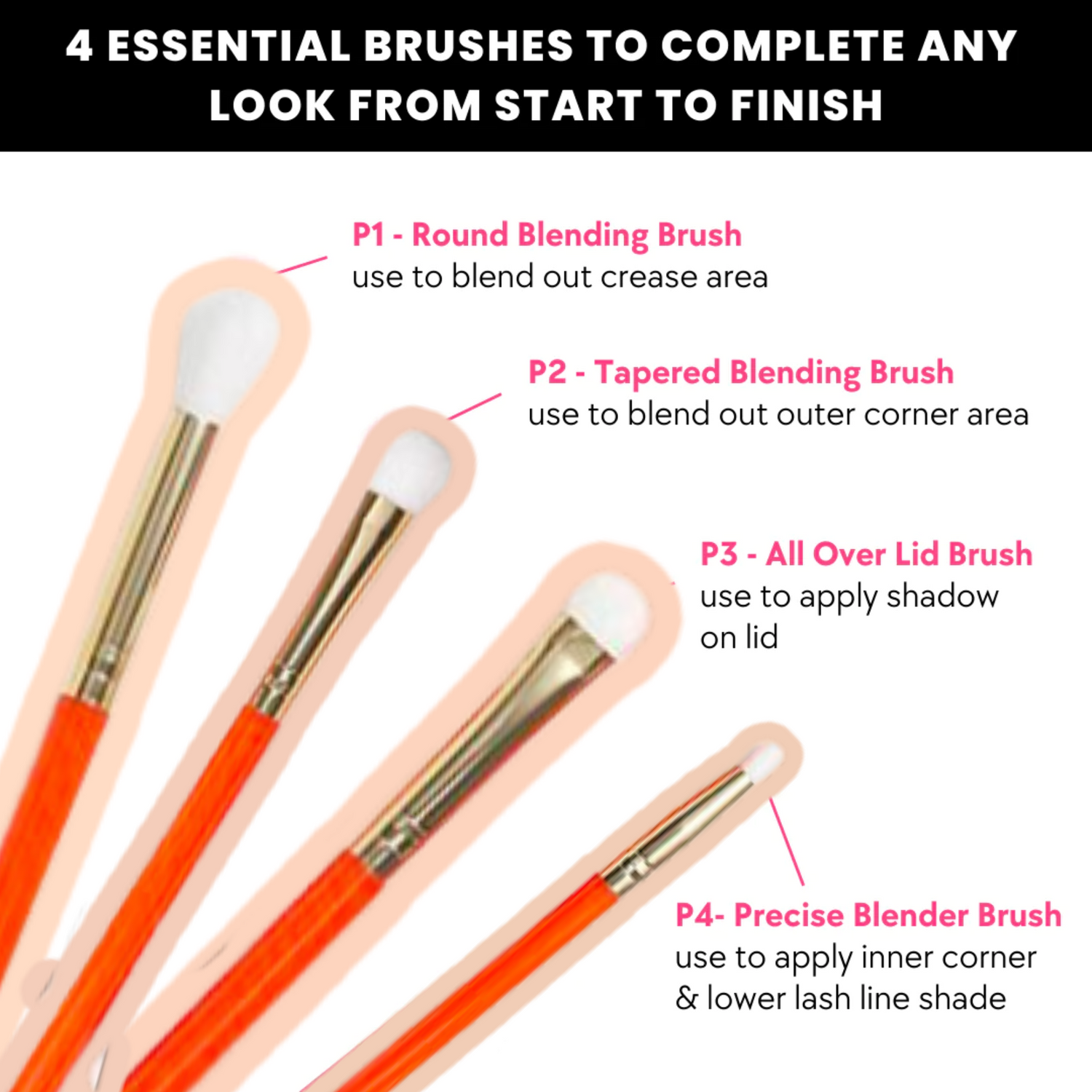 4 Piece Eye Brush Set