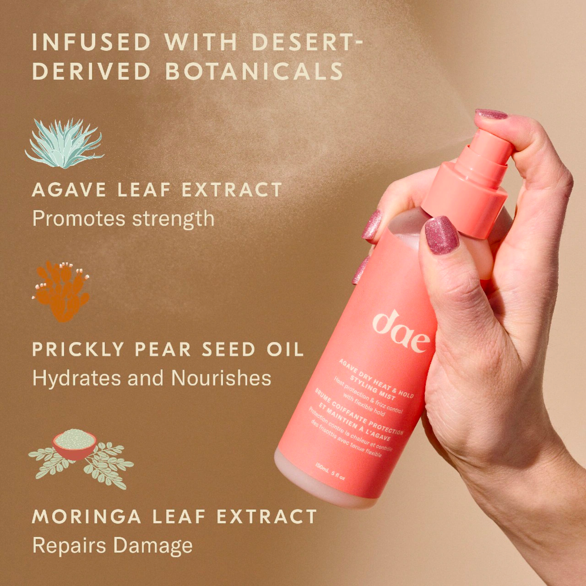 Agave Dry Heat Protection &amp; Hold Styling Mist