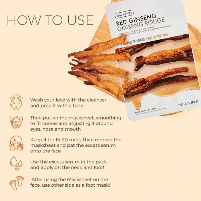 Real Nature Face Mask Red Ginseng