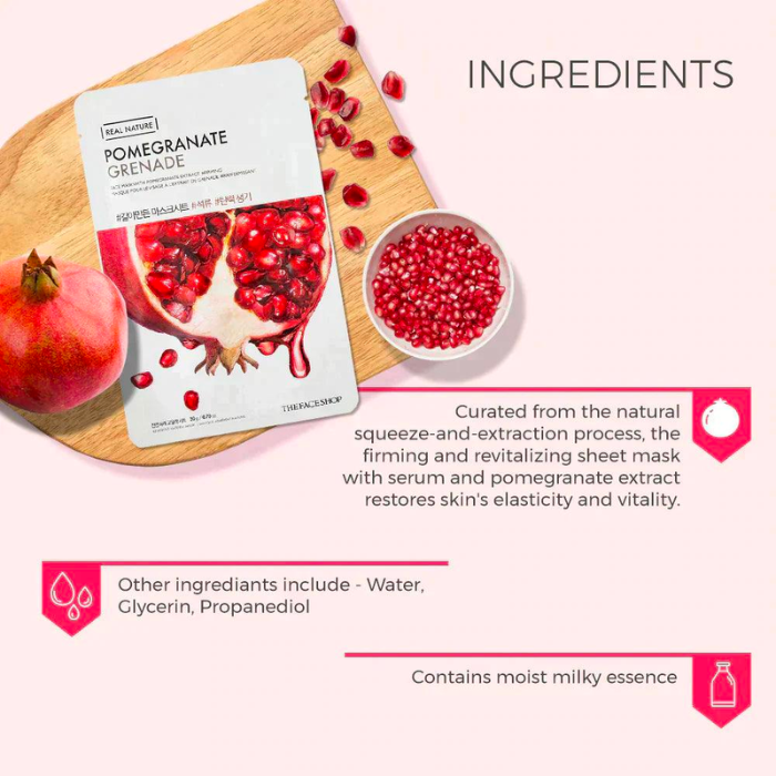 Real Nature Face Mask Pomegranate