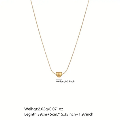 Collar  de corazón Chapado en oro de 18 quilates