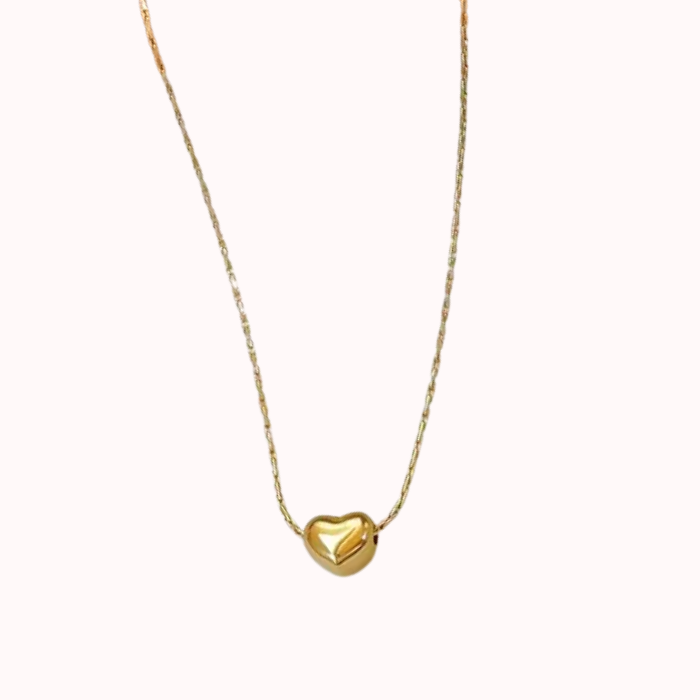 Collar  de corazón Chapado en oro de 18 quilates