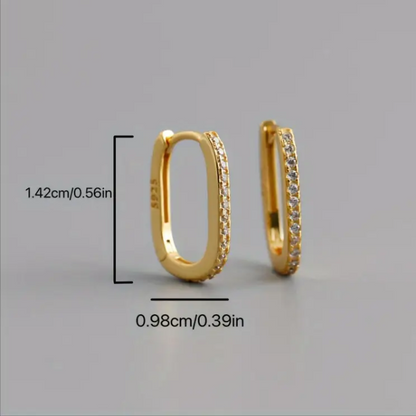 Aretes Roma De Plata 925 Chapado En Oro De 18 Quilates