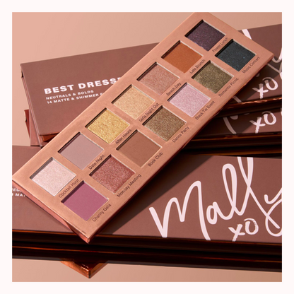 Mally Best Dressed Lids Neutrals &amp; Bolds 14 sombras de ojos mate y brillantes