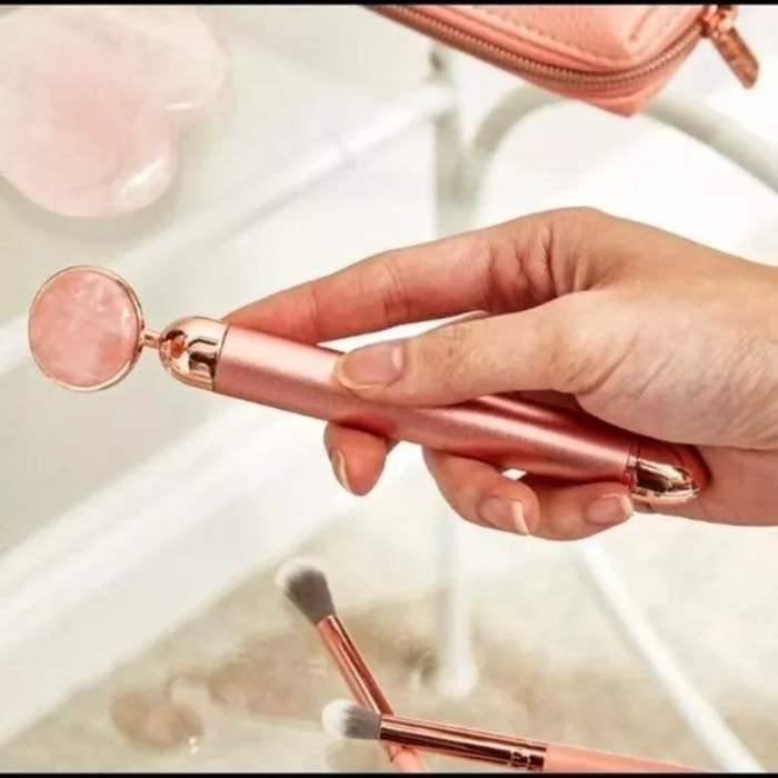 Phoenix Rose Quartz Stone Vibrating Facial Massager (Masajeador facial vibratorio con piedra de cuarzo rosa Phoenix)