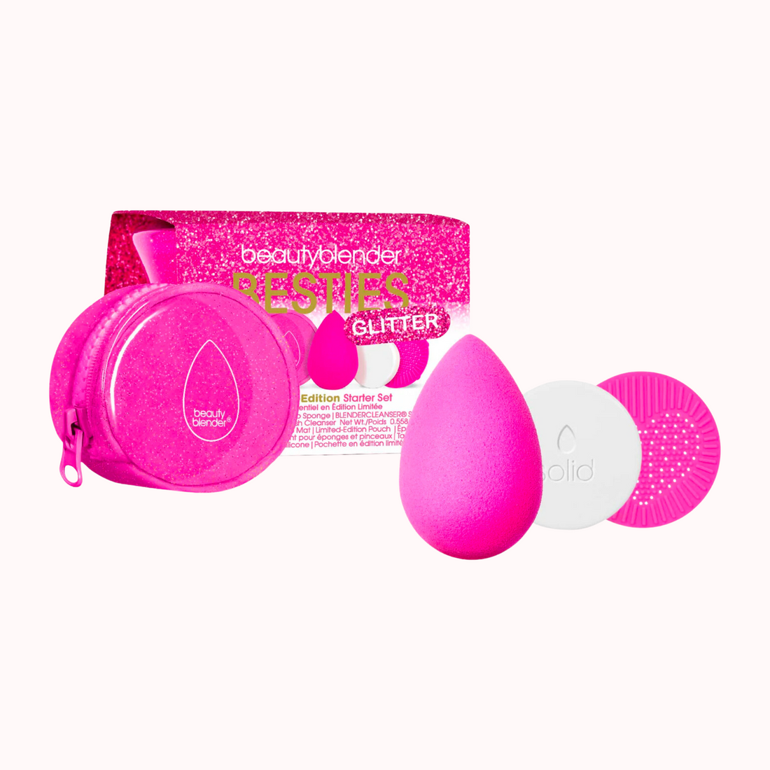 BESTIES GLITTER Beautyblender & Cleanse Starter Set