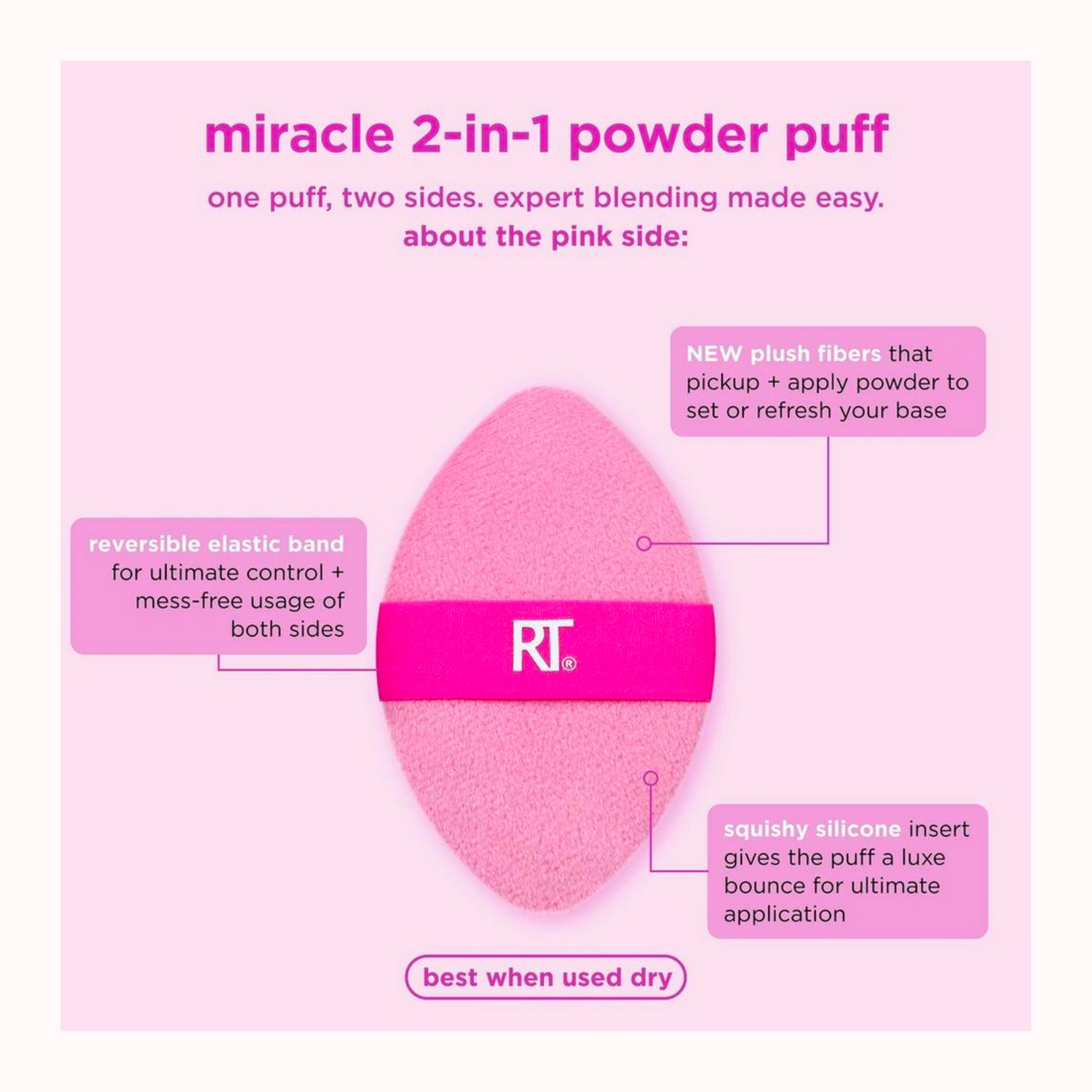 Miracle 2-In-1 Dual Sided Powder Puff