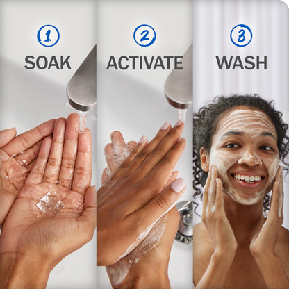 Limpiador facial diario activado por agua de 12 unidades