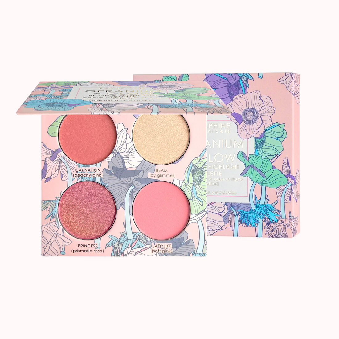 Geranium + Glow - Blush &amp; Highlight Palette